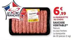 Super U Veritable - saucisse offre