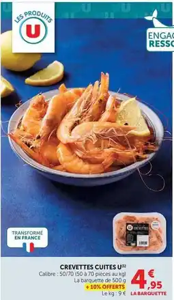 U Express U - crevettes cuites offre