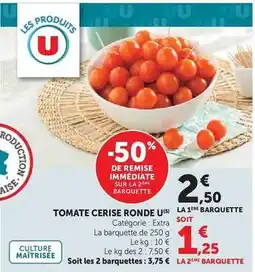 Super U U - tomate cerise ronde offre