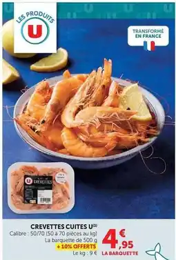 Hyper U U - crevettes cuites offre