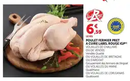 Hyper U Poulet fermier pret a cuire label rouge igp offre