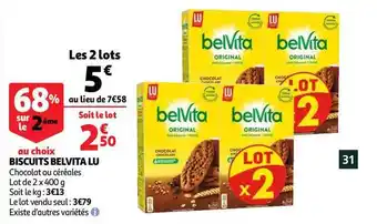 Auchan Direct Biscuits Belvita Lu offre