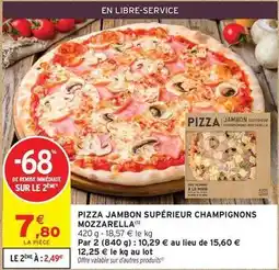 Intermarché Pizza jambon supérieur champignons mozzarella offre