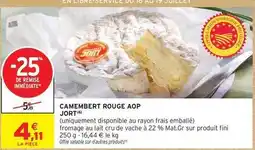 Intermarché Jort - camembert rouge aop offre