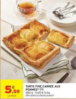 Intermarché Tarte fine carrée aux pommes offre