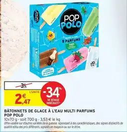Intermarché Signal - bâtonnets de glace à l'eau multi parfums offre