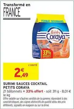 Intermarché Coraya - surimi sauces cocktail petits offre