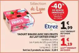 Maximarché Yaourt brasse avec des fruits au lait entier offre