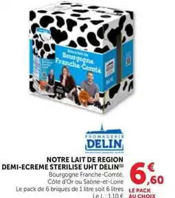 Maximarché Notre lait de region demi-ecreme sterilise uht offre