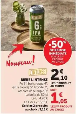 Maximarché Biere l'intense offre