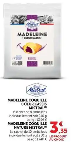 Maximarché Madeleine coquille coeur cassis offre
