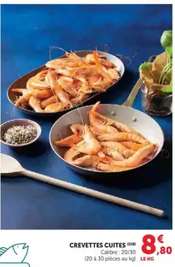 Hyper U Crevettes cuites offre