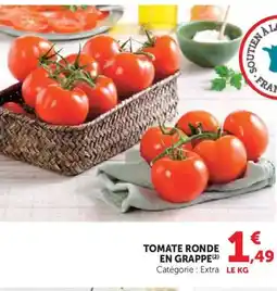 Hyper U Tomate ronde en grappe offre