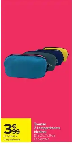 Carrefour Market Trousse 2 compartiments bicolor offre