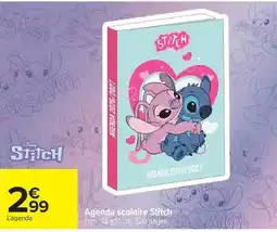 Carrefour Market Stitch Agenda scolaire Stitch offre