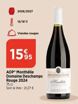 Bi1 Domaine Deschamps AOP* Monthélie Rouge offre