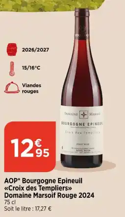 Bi1 Domaine Marsoif Bourgogne Epineuil Croix des Templiers offre