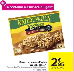 Carrefour Market NATURE VALLEY Barres de céréales Protein offre