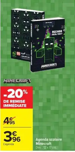 Carrefour Market Minecraft Agenda offre