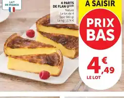 Hyper U 4 parts de flan u offre