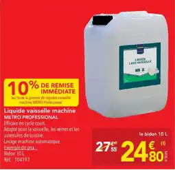 METRO METRO Professional Liquide vaisselle machine offre