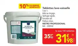 METRO METRO PROFESSIONAL Tablettes lave-vaisselle 5 en 1 offre