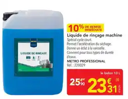 METRO METRO LIQUIDE DE RINÇAGE offre