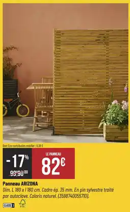 Bricorama Panneau ARIZONA offre