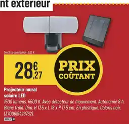 Bricorama Projecteur mural solaire LED offre