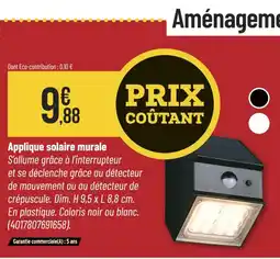 Bricorama Applique solaire murale offre