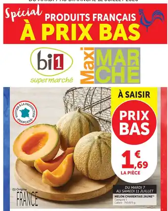 Maximarché Melon charentais jaune offre