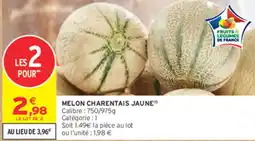 Intermarché Express MELON CHARENTAIS JAUNE offre
