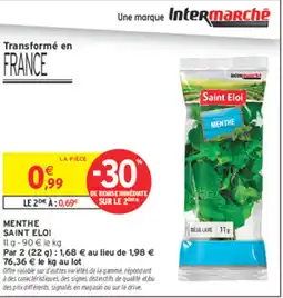 Intermarché Express MENTHE SAINT ELOI offre