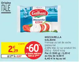 Intermarché Express MOZZARELLA GALBANI offre