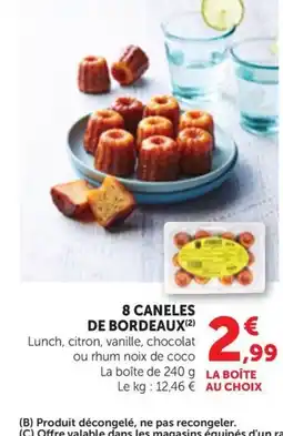 Maximarché 8 caneles de bordeaux offre