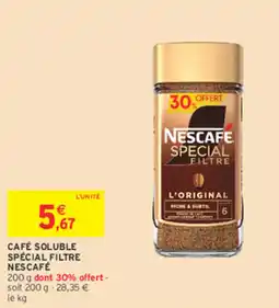Intermarché Express CAFÉ SOLUBLE SPECIAL FILTRE NESCAFÉ offre