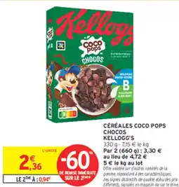 Intermarché Express CÉRÉALES COCO POPS CHOCOS KELLOGG'S offre