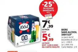 Maximarché 1664 0,0° Biere sans alcool offre