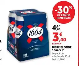 Maximarché 1664 5,5° Biere blonde offre
