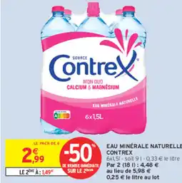 Intermarché Express EAU MINÉRALE NATURELLE CONTREX offre