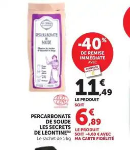 Maximarché LES SECRETS DE LEONTINE Percarbonate de soude offre