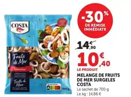 Maximarché COSTA Melange de fruits de mer surgeles offre