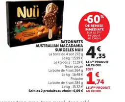 Maximarché NUII Batonnets australian macadamia surgeles offre