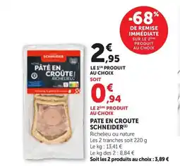 Maximarché SCHNEIDER Pate en croute offre