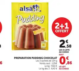 Maximarché Preparation pudding chocolat offre