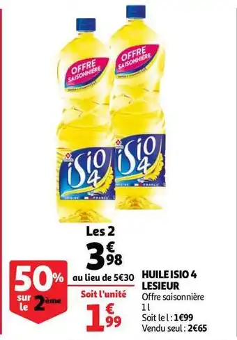 Auchan Direct Huile Isio 4 Lesieur offre