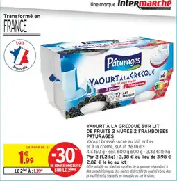 Intermarché Pâturages Yaourt à la Grecque offre