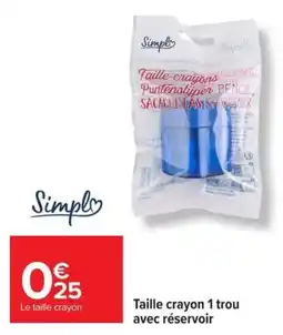 Carrefour Market Simplø Taille crayon 1 trou offre