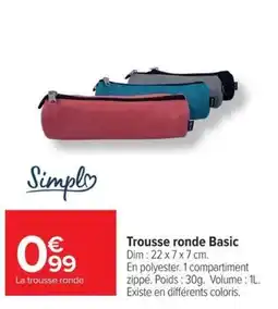 Carrefour Market Simple Trousse ronde Basic offre
