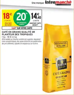 Intermarché PLANTEUR CAFÉ GRAINS QUALITÉ OR offre